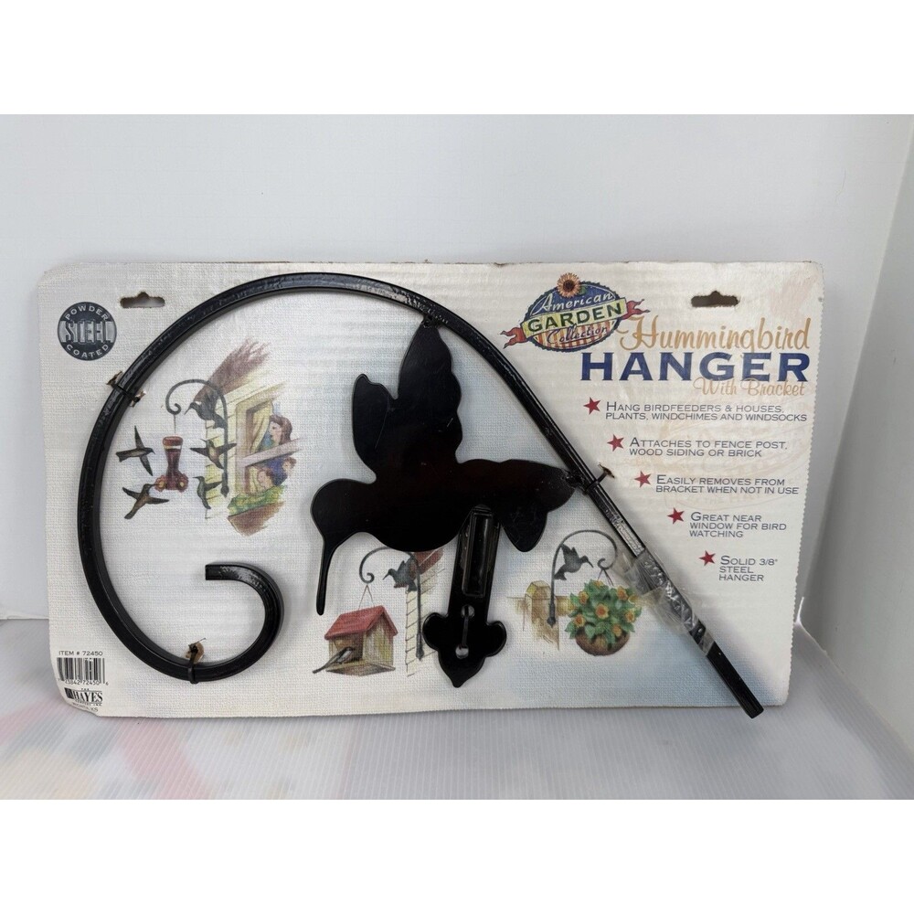 American Garden Collection Hummingbird Feeder Plant Hook Cast Iron Style Garden